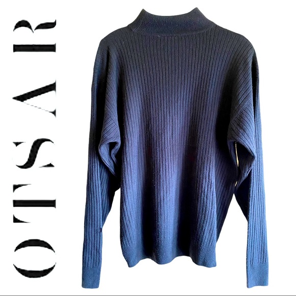2/$25- OTSAR Navy Mock Turtleneck - Picture 1 of 3